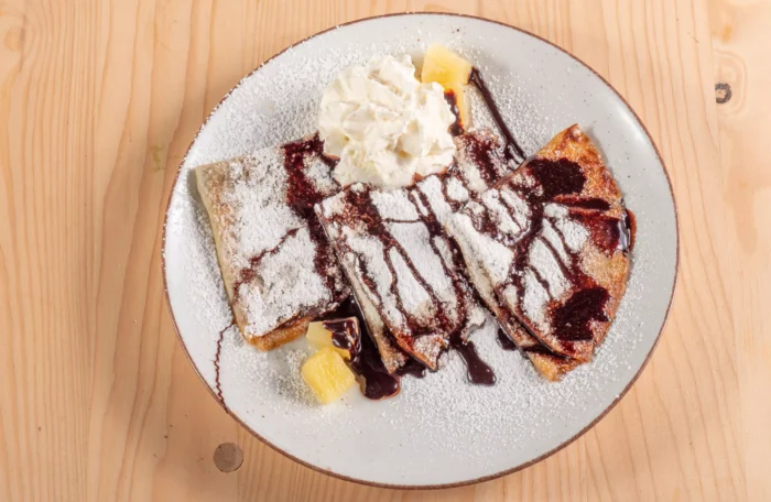 Pancakes with chocolate Nutella
