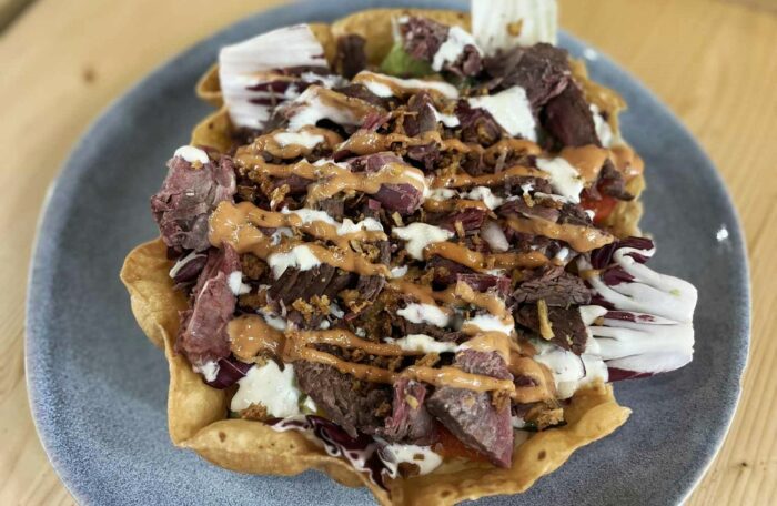 Podpłomyk z baraniną